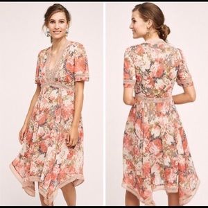 Anthropologie Rose Bouquet Dress Sz 2